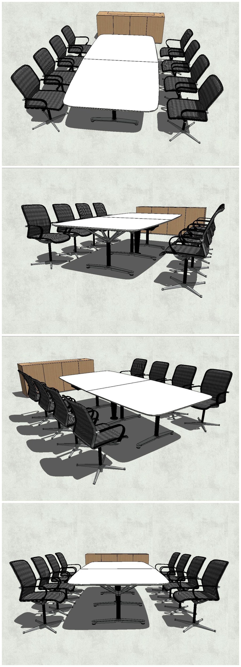 原創精品會議室辦公室桌椅SU模型素材 版權可商用，助力辦公家具定制